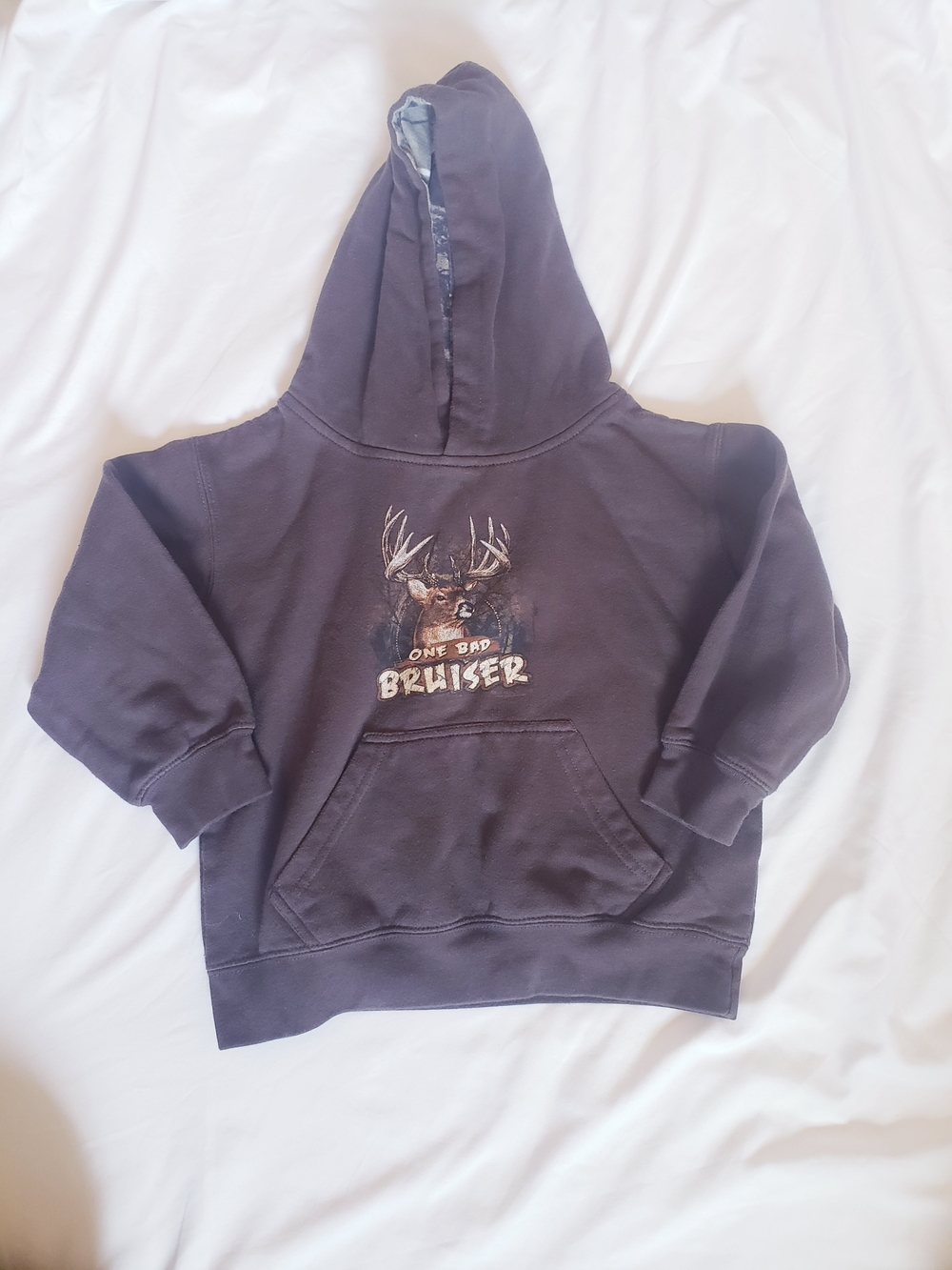Kids Buck Wear Hooded Sweatshirt with Deer Graphic